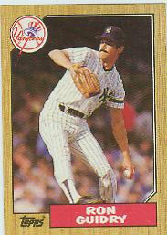 1987 Topps Baseball Cards      375     Ron Guidry